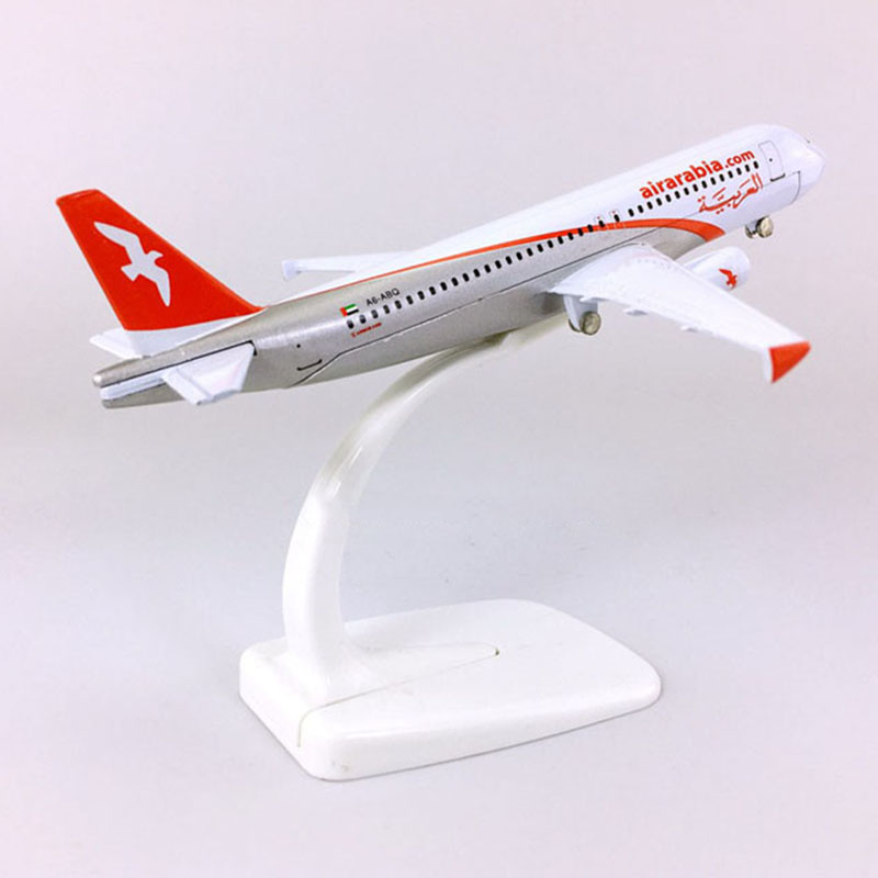 16CM 1:400 Airbus A320-200 model Airarabia airline aircraft landing gear W base alloy Diecast Airplane collectible Plane display