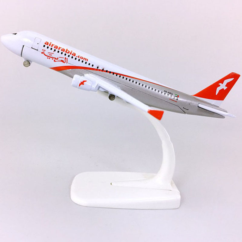 16CM 1:400 Airbus A320-200 model Airarabia airline aircraft landing gear W base alloy Diecast Airplane collectible Plane display