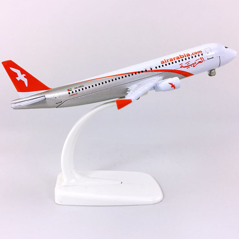 16CM 1:400 Airbus A320-200 model Airarabia airline aircraft landing gear W base alloy Diecast Airplane collectible Plane display