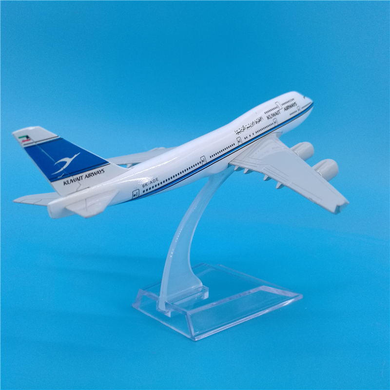 16CM 1:400 Boeing 747 B747 model airplanes Kuwait Airways w base alloy aircraft plane collectible display toy model collection
