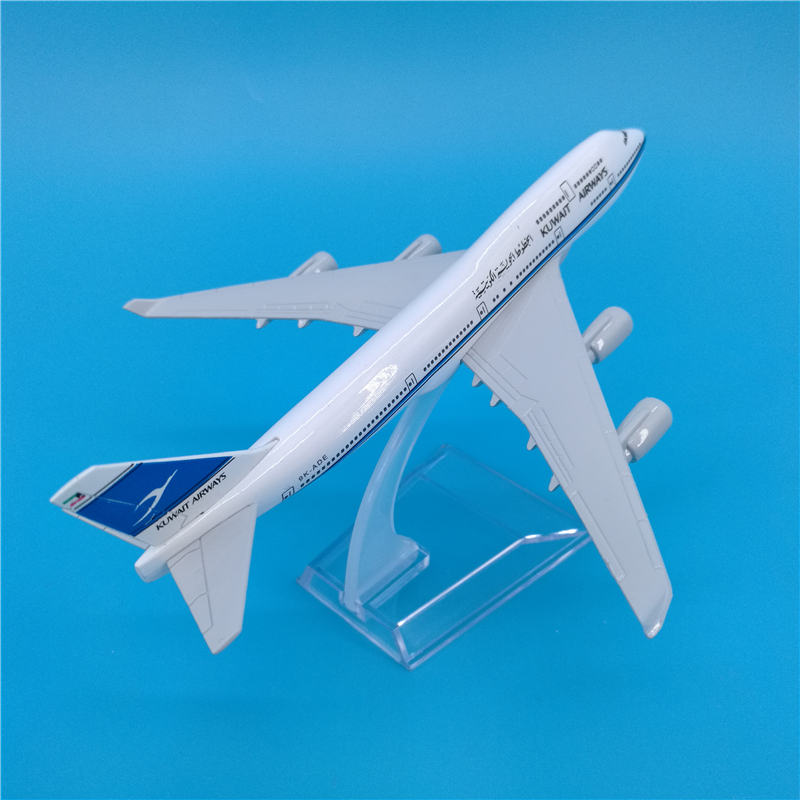 16CM 1:400 Boeing 747 B747 model airplanes Kuwait Airways w base alloy aircraft plane collectible display toy model collection