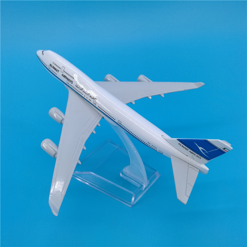 16CM 1:400 Boeing 747 B747 model airplanes Kuwait Airways w base alloy aircraft plane collectible display toy model collection