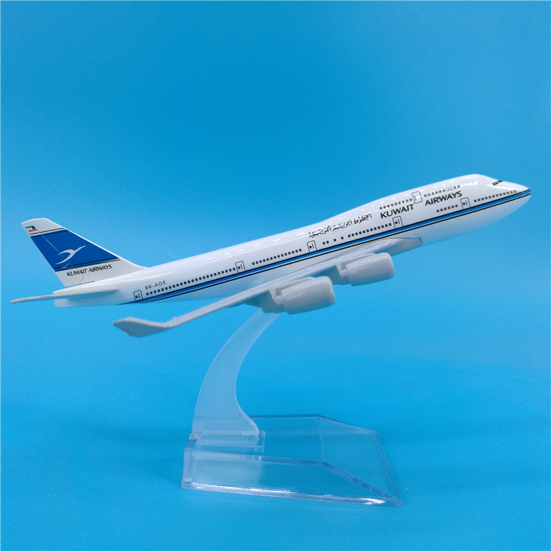 16CM 1:400 Boeing 747 B747 model airplanes Kuwait Airways w base alloy aircraft plane collectible display toy model collection