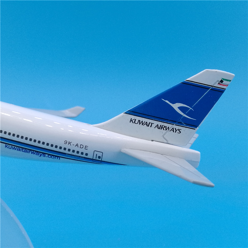 16CM 1:400 Boeing 747 B747 model airplanes Kuwait Airways w base alloy aircraft plane collectible display toy model collection