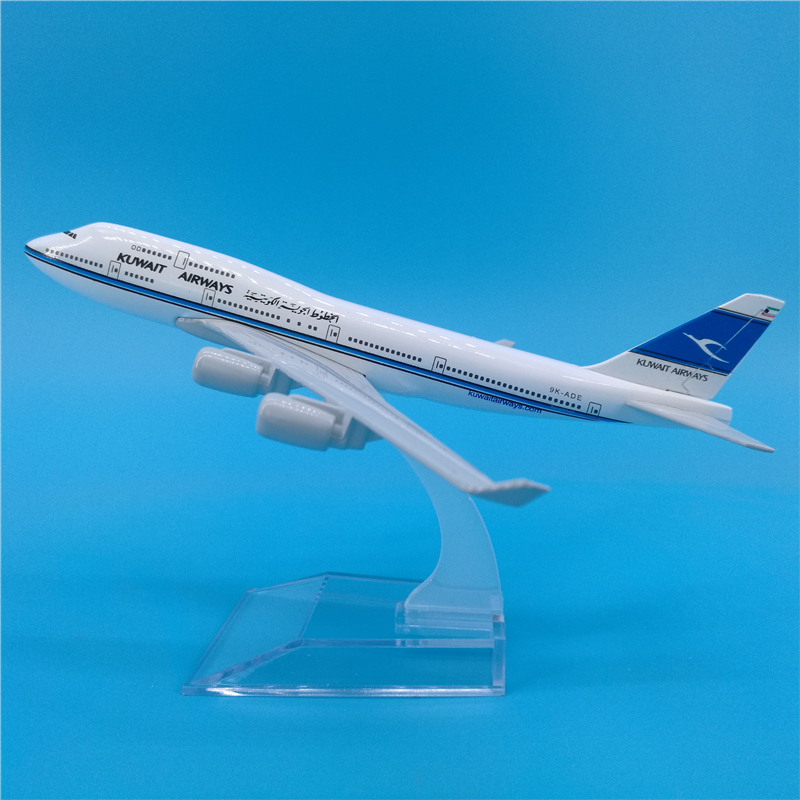 16CM 1:400 Boeing 747 B747 model airplanes Kuwait Airways w base alloy aircraft plane collectible display toy model collection