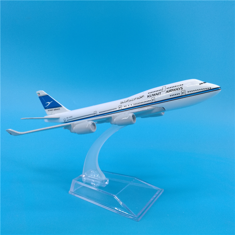 16CM 1:400 Boeing 747 B747 model airplanes Kuwait Airways w base alloy aircraft plane collectible display toy model collection