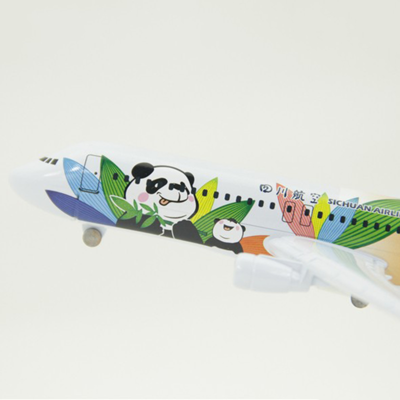 16CM 1:400 Airbus A320 model Air Sichuan Panda airline Aircraft W landing gear base alloy Airplane Diecasting plane collectible