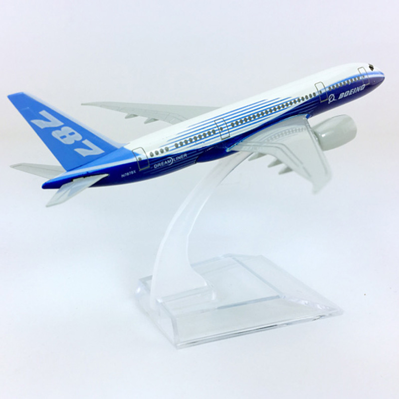 14CM Static Aircraft Model 1:400 airbus Boeing B787-800 Prototype airlines Static with base metal airplane collectible PlaneToys