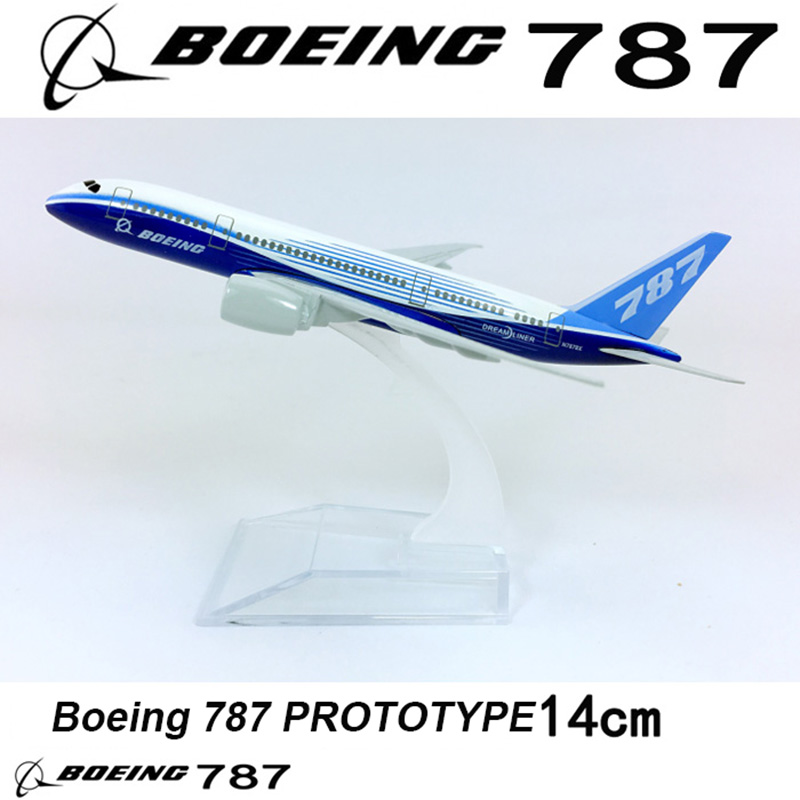 14CM Static Aircraft Model 1:400 airbus Boeing B787-800 Prototype airlines Static with base metal airplane collectible PlaneToys