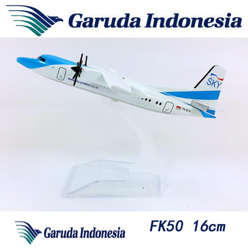 16CM 1:400 Scale FK50 PK-ECE model Garuda Indonesia airlines aircraft landing gear With base alloy plane display collection Toys 16CM 1:400 Scale FK50 PK-ECE model Garuda Indonesia airlines aircraft landing gear With base alloy plane display collection Toys