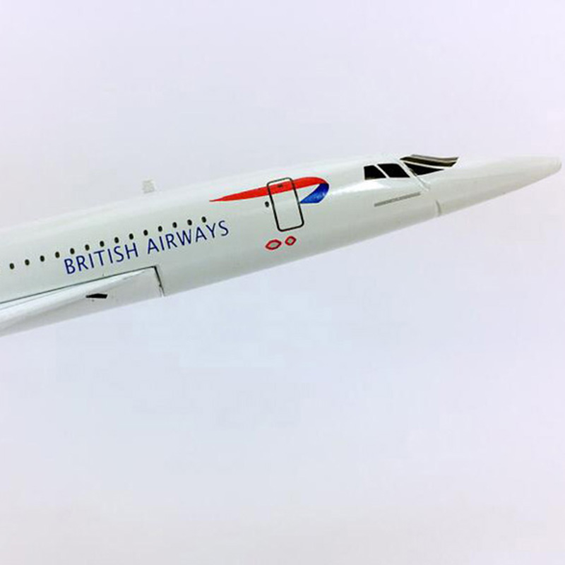 16CM Diecast Alloy Aircraft 1:400 British Airline Supersonic speed airplane model with base plane collectible display toy Gift