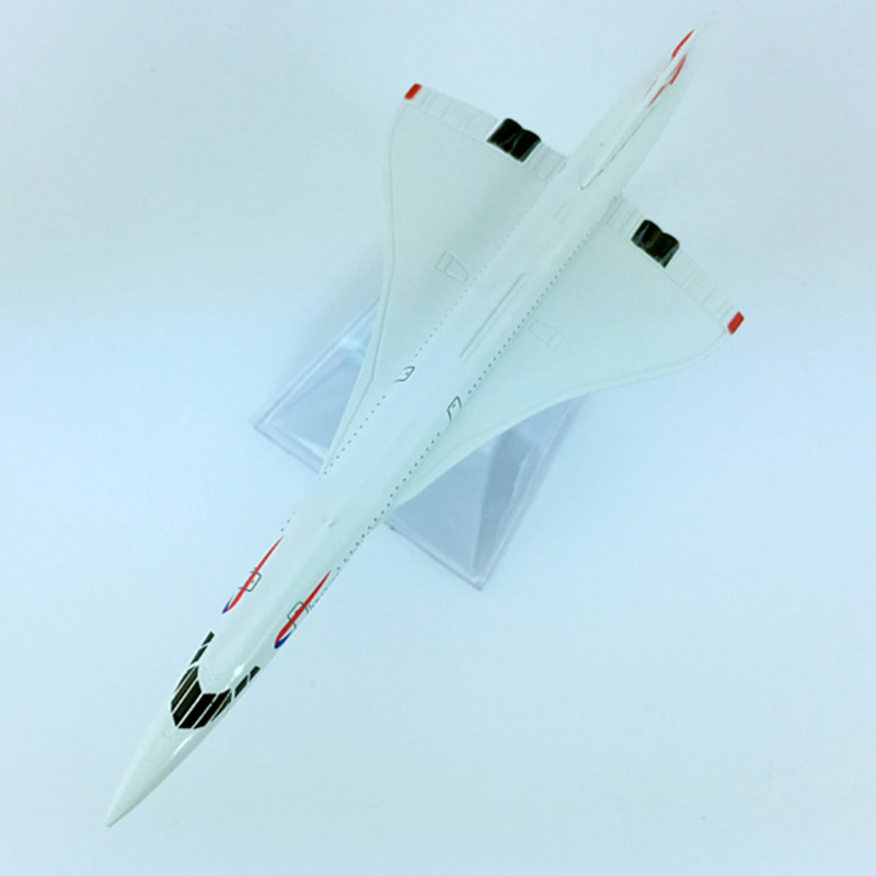 16CM Diecast Alloy Aircraft 1:400 British Airline Supersonic speed airplane model with base plane collectible display toy Gift