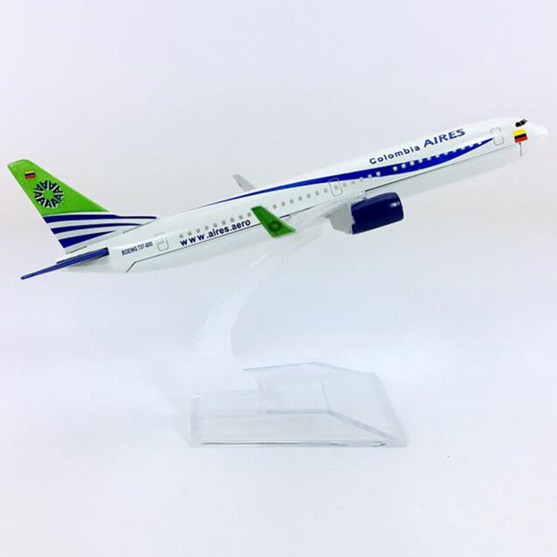16CM Static Aircraft 1/400 Boeing B737-800 AVIANCA aires airlines airplane model toys alloy Diecast plastic plane gifts for kid