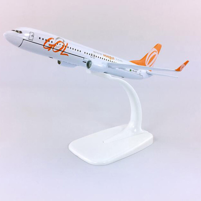 16CM Boeing B737-800 Brazil GOL airlines 1/400 SCALE airplane model toys aircraft diecast plastic alloy plane gifts for kids