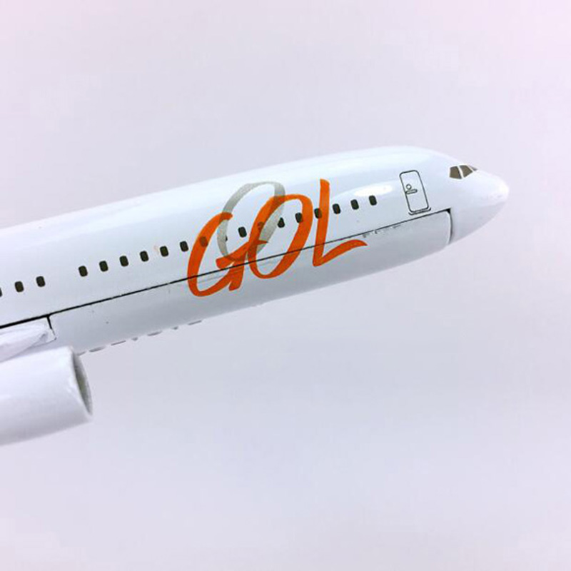 16CM Boeing B737-800 Brazil GOL airlines 1/400 SCALE airplane model toys aircraft diecast plastic alloy plane gifts for kids