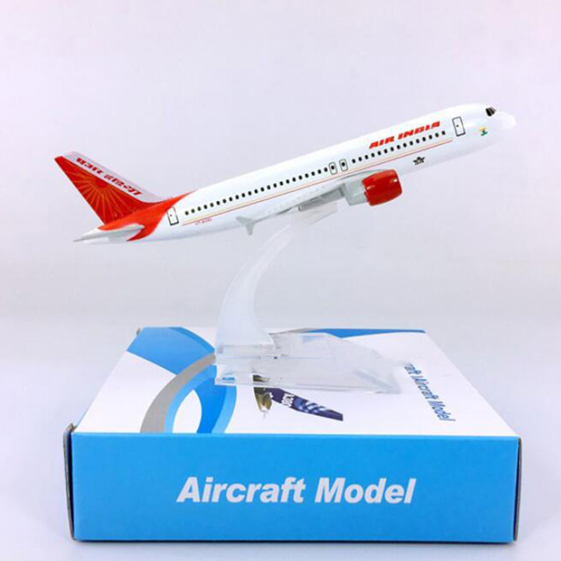 16CM 1:400 simulation Airbus A320-200 model Aircraft Air INDIA airways W Stand base Diecast alloy plane display Airplane Toys