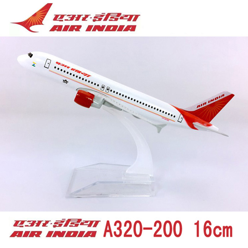 16CM 1:400 simulation Airbus A320-200 model Aircraft Air INDIA airways W Stand base Diecast alloy plane display Airplane Toys