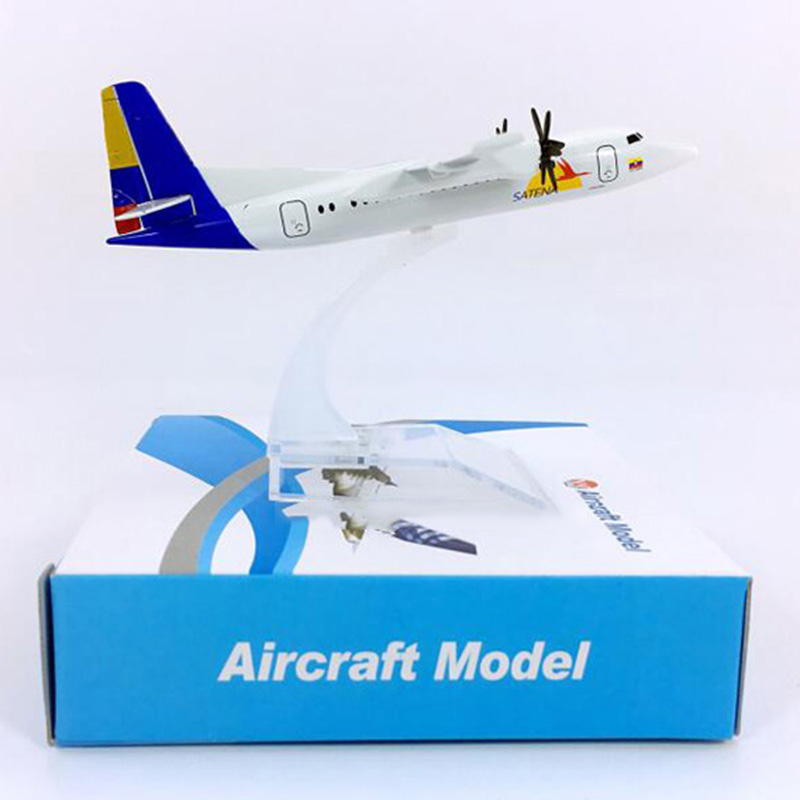 16CM Static Diecast Aircraft 1:400 FK50 Colombia Satena model AVIANCA airlines landing gear base alloy airplane display Gift Toy