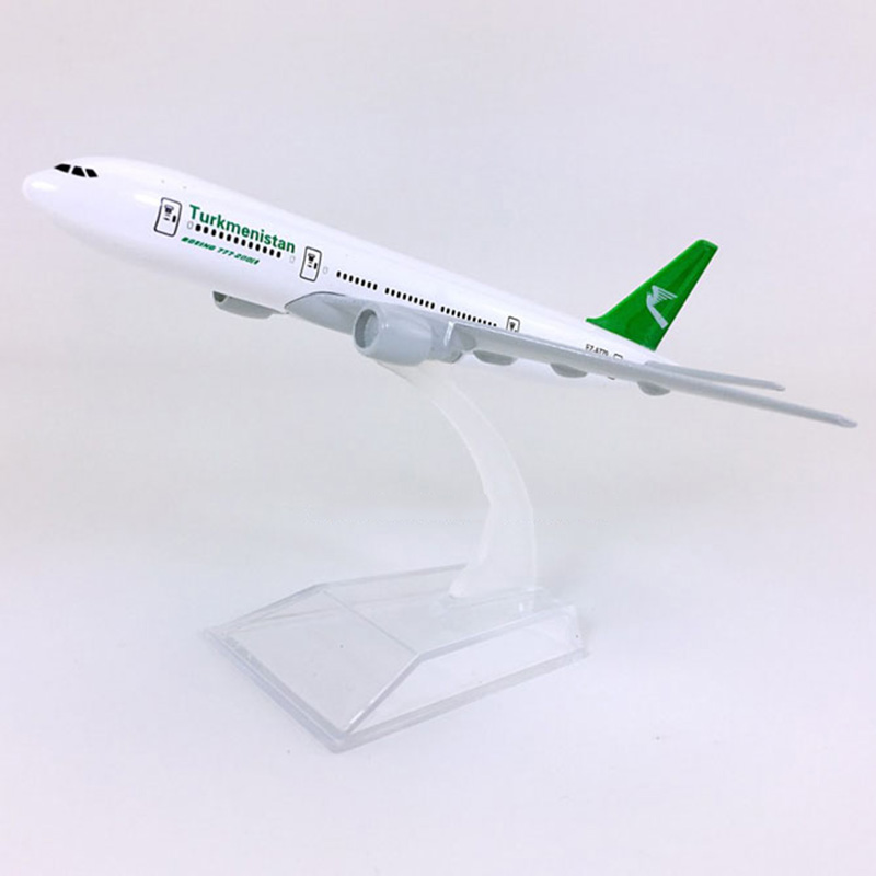 16cm Turkmenistan airlines plane model toys Boeing B777 air aircraft model diecast plastic alloy plane gifts for kids Toys 16cm Turkmenistan airlines plane model toys Boeing B777 air aircraft model diecast plastic alloy plane gifts for kids Toys