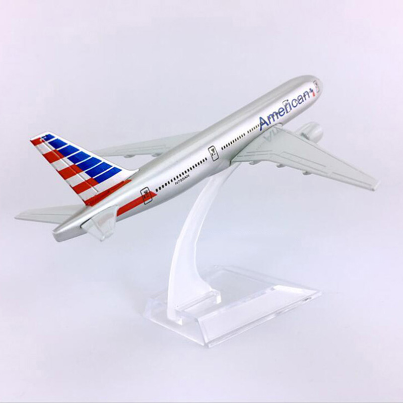 16CM American Diecast airplane 1:400 Boeing B777-200 model aircraft with base alloy plane collectible display toy Gift Decoratio
