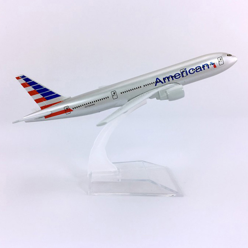 16CM American Diecast airplane 1:400 Boeing B777-200 model aircraft with base alloy plane collectible display toy Gift Decoratio