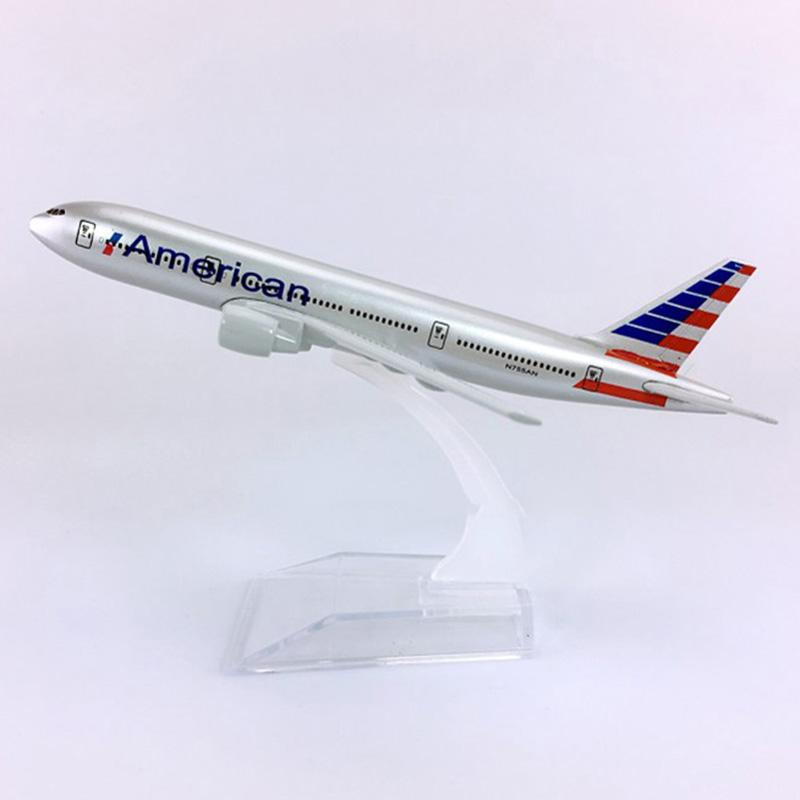 16CM American Diecast airplane 1:400 Boeing B777-200 model aircraft with base alloy plane collectible display toy Gift Decoratio