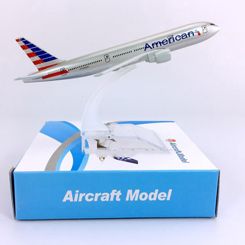 16CM American Diecast airplane 1:400 Boeing B777-200 model aircraft with base alloy plane collectible display toy Gift Decoratio