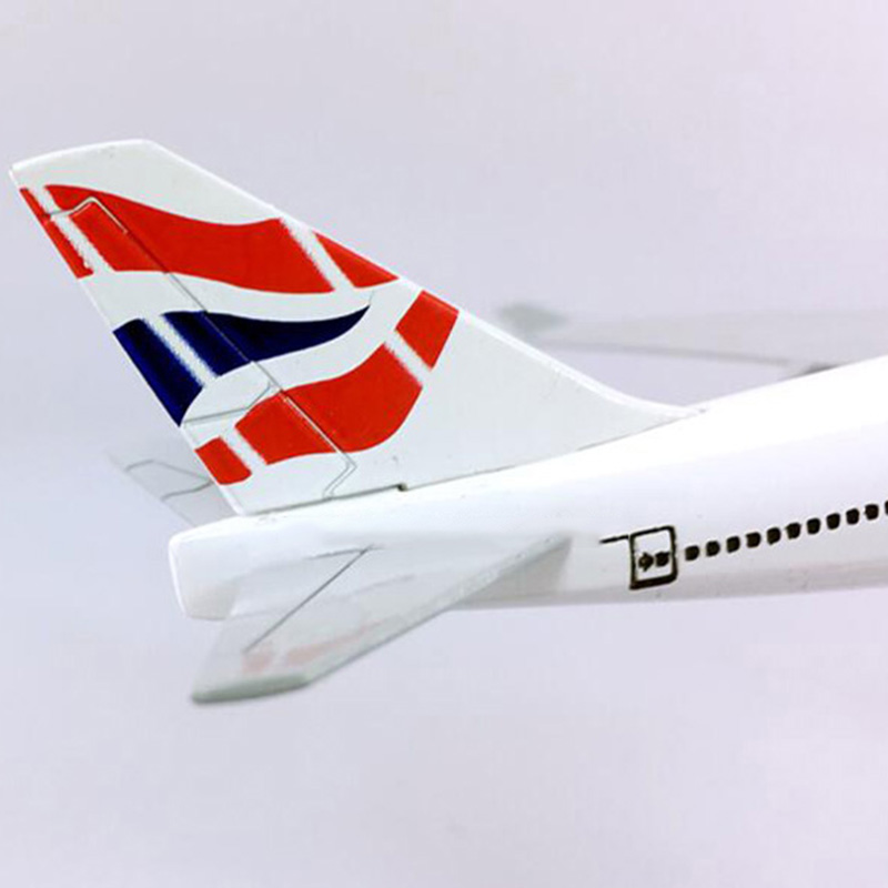 16CM Static Aircraft Model 1:400 Boeing B747-400 British airways Plane landing gear airbus alloy airplane collectible display