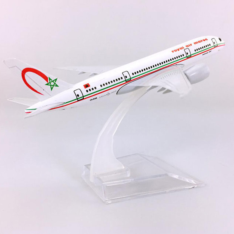 14CM 1:400 Boeing B787-800 model aircraft Royal Air Moroccan airlines landing gear W base airbus alloy airplane CHRISTMAS Gift