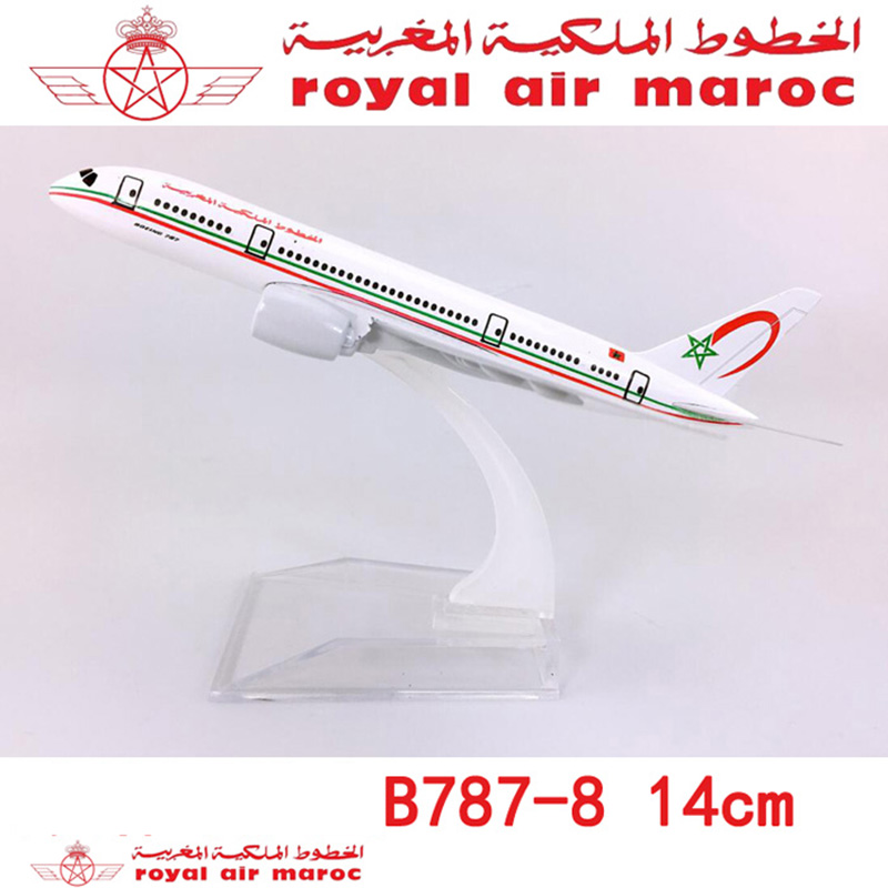 14CM 1:400 Boeing B787-800 model aircraft Royal Air Moroccan airlines landing gear W base airbus alloy airplane CHRISTMAS Gift
