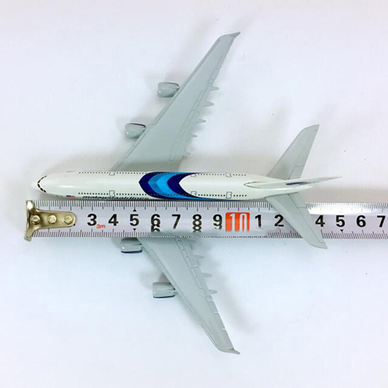 14CM Static aircraft 1:400 Airbus A380-800 model Malaysia airplane landing gear with base alloy plane collectible display toy co