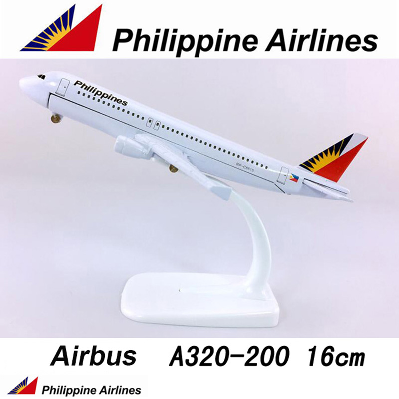16CM Philippines airline Aircraft Model 1:400 Airbus320-200 model W base alloy airplane collectible display toy collection Gift