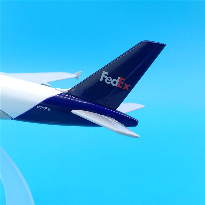 16CM Fedex airline Aircraft model 1:400 Airbus A380 model diecast alloy Airplane Toys display plane collection kids Gift childre