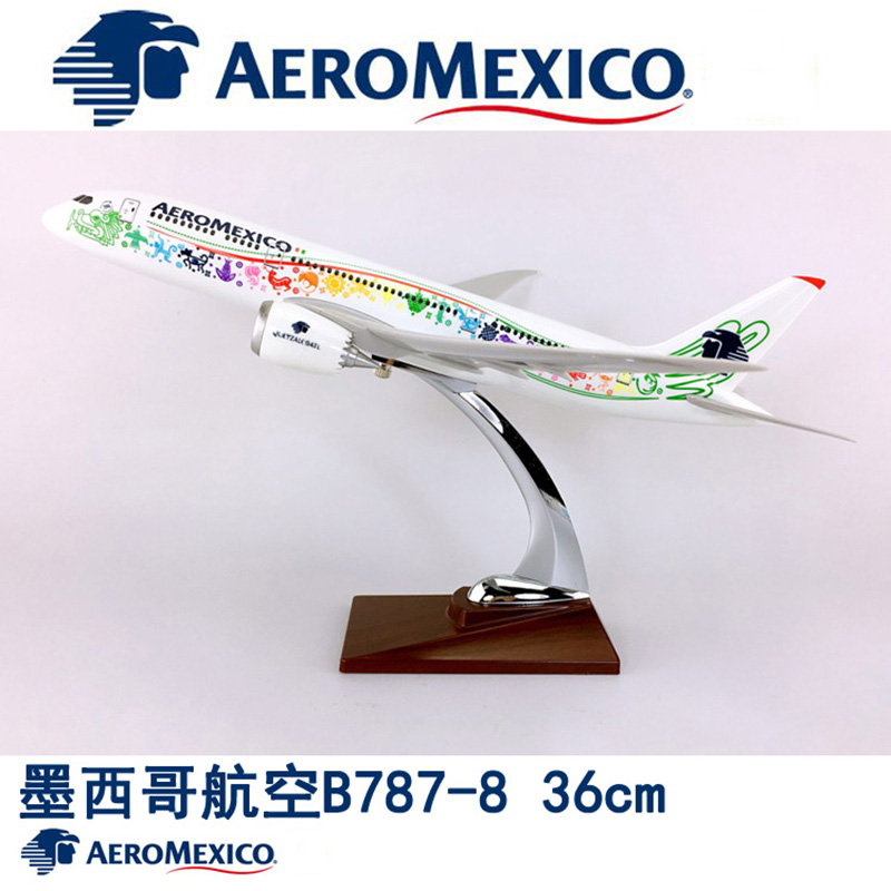 36CM metal Aircraft 1:150 Boeing B787-800 Dreamliner model AEROMEXICO Airlines W base airbus alloy diecast plane collectible Toy 36CM metal Aircraft 1:150 Boeing B787-800 Dreamliner model AEROMEXICO Airlines W base airbus alloy diecast plane collectible Toy