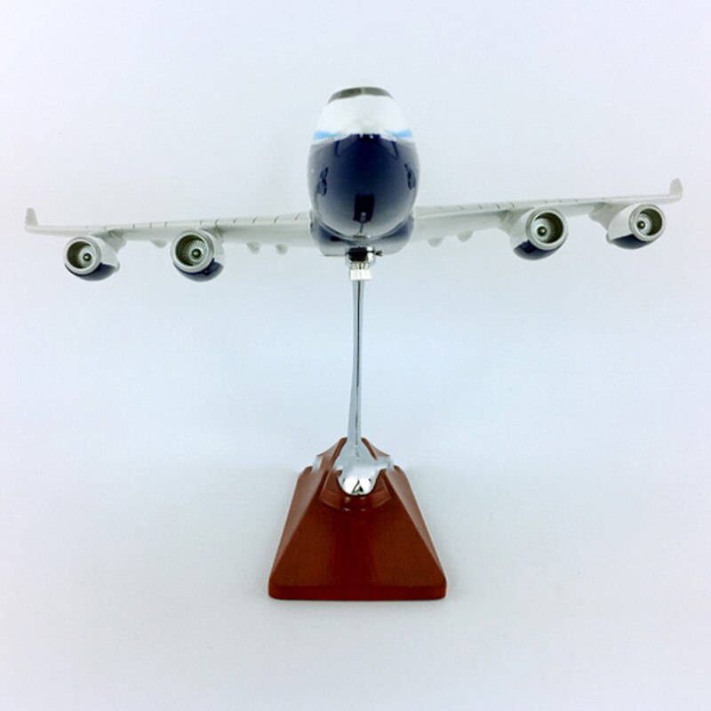 30CM simulation Aircraft 1:230 scale Boeing B747-400 model airline W base diecast plastic alloy aircraft Toy gifts F kids plane