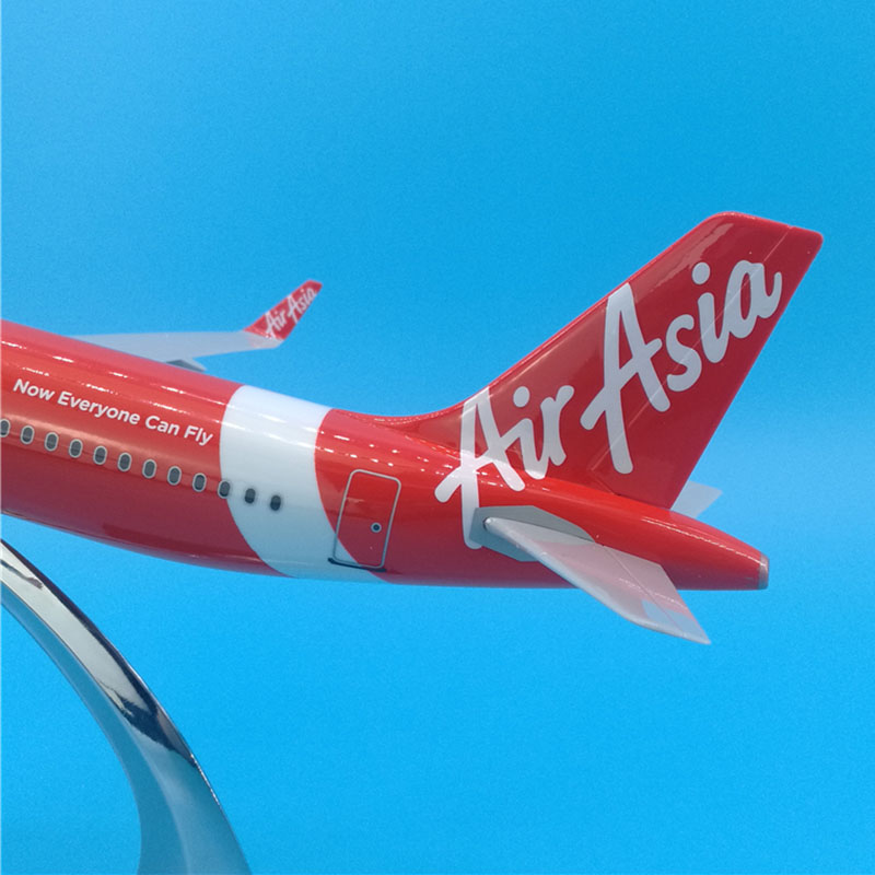 37CM Red classic Malaysia Air airline Aircraft Model 1/200 Scale plane Airbus A320-200 W base alloy resin Plastic airplane Toys