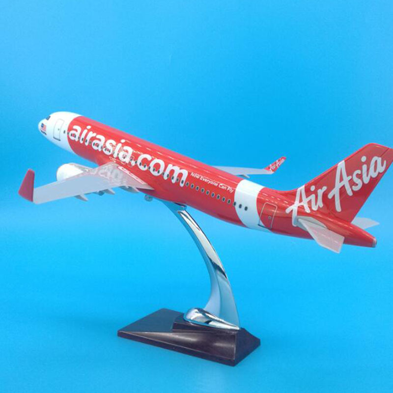 37CM Red classic Malaysia Air airline Aircraft Model 1/200 Scale plane Airbus A320-200 W base alloy resin Plastic airplane Toys