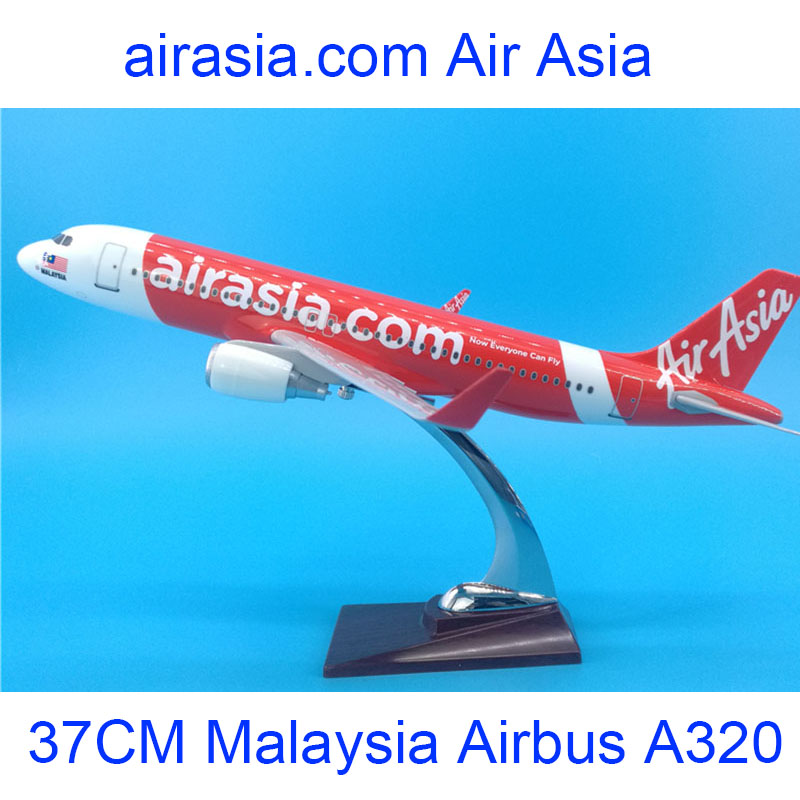 37CM Red classic Malaysia Air airline Aircraft Model 1/200 Scale plane Airbus A320-200 W base alloy resin Plastic airplane Toys