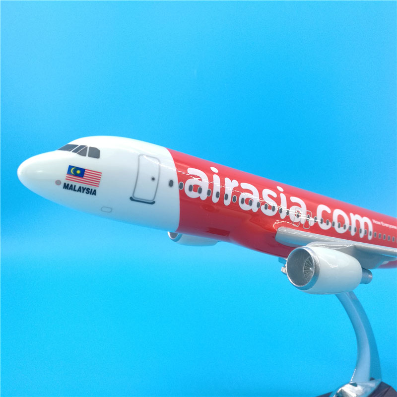 37CM Red classic Malaysia Air airline Aircraft Model 1/200 Scale plane Airbus A320-200 W base alloy resin Plastic airplane Toys