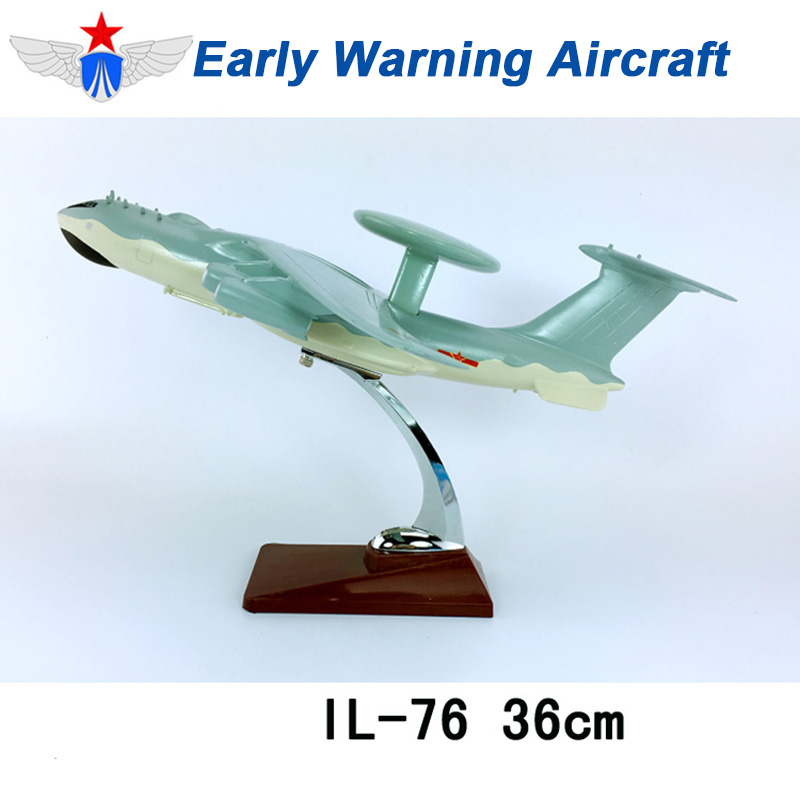 1/128 scale old fashioned Simulation IL-76 Early warning aircraft For Navy Army fighter airplane model diecast plastic children