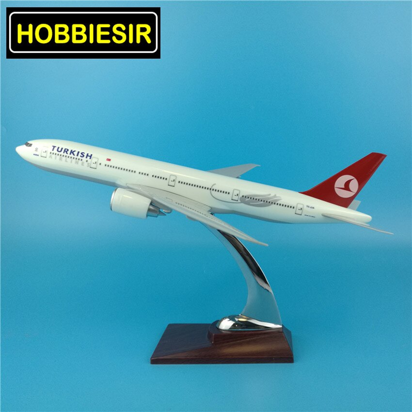 1:200 Scale Boeing B777 32CM Turkish Simulation Aircraft model Turkey airline alloy aircraft toy W base Plastic planecollectible