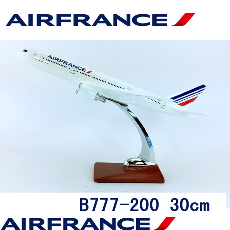 30CM simulation Aircraft 1:200 Boeing B777-200 model Air France airlines airplane W base plastic diecast alloy plane collectible