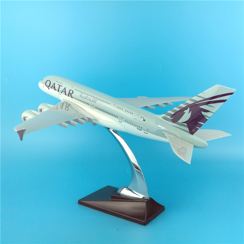 1:200 Scale Airbus A380 QATAR aircraft Model 37CM plane alloy airplane W base collectible display Plastic toy collection Gift 1:200 Scale Airbus A380 QATAR aircraft Model 37CM plane alloy airplane W base collectible display Plastic toy collection Gift