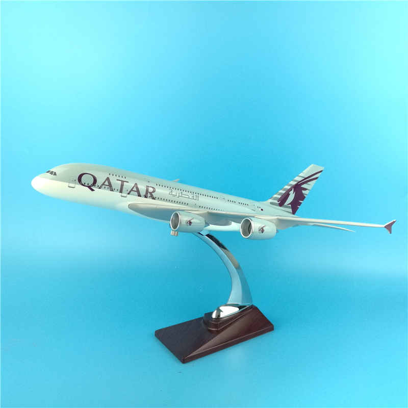1:200 Scale Airbus A380 QATAR aircraft Model 37CM plane alloy airplane W base collectible display Plastic toy collection Gift 1:200 Scale Airbus A380 QATAR aircraft Model 37CM plane alloy airplane W base collectible display Plastic toy collection Gift