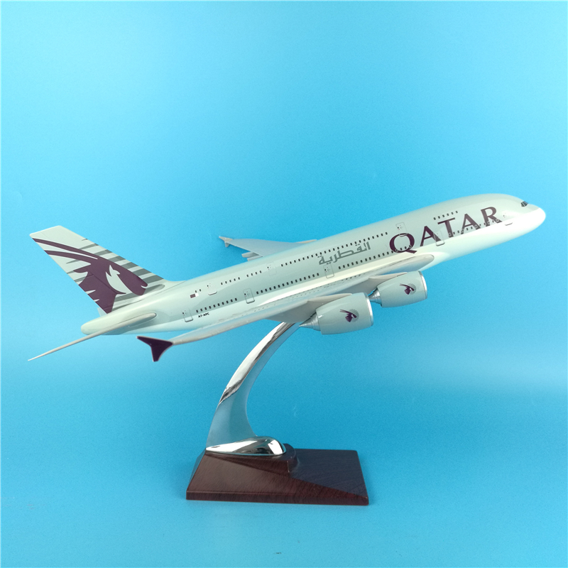 1:200 Scale Airbus A380 QATAR aircraft Model 37CM plane alloy airplane W base collectible display Plastic toy collection Gift 1:200 Scale Airbus A380 QATAR aircraft Model 37CM plane alloy airplane W base collectible display Plastic toy collection Gift