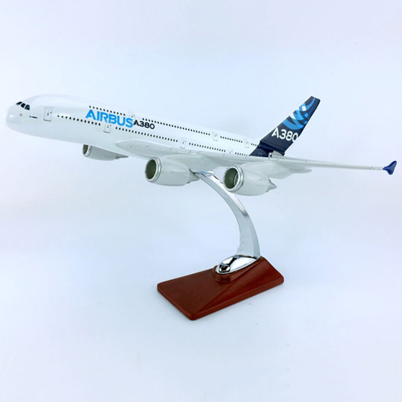 30CM simulation Aircraft 1:250 Airbus AIRBUS A380-800 model Prototype diecast plastic W base alloy aircraft plane collectibleToy