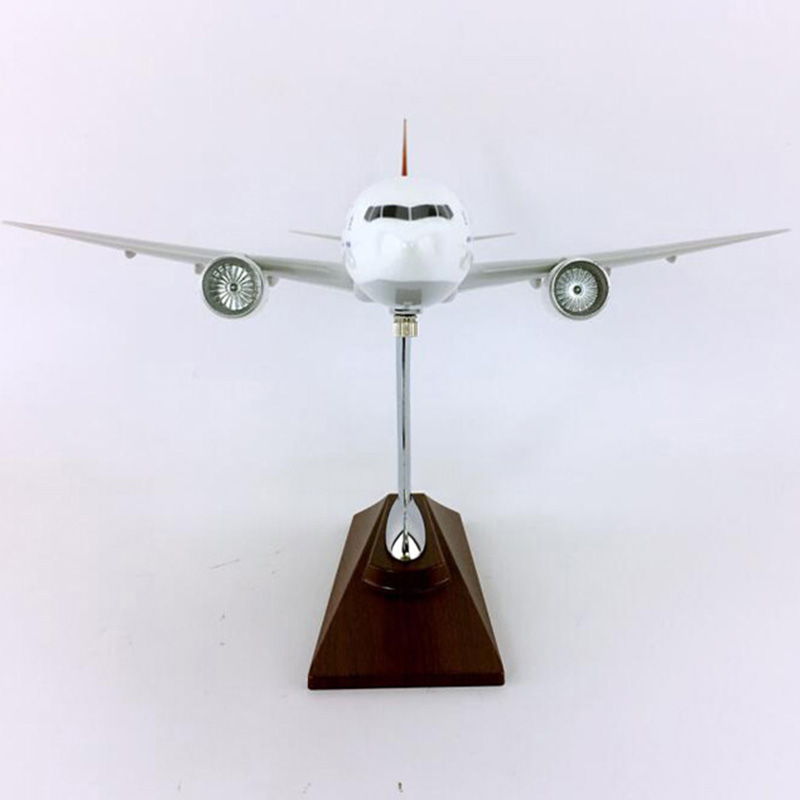 32cm simulation Boeing 777-300 big Turkey airlines airplane model toy aircraft diecast plastic With base alloy plane collectible