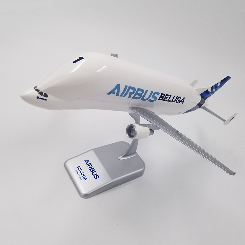 1:200 Small dolphin airplane Airbus A300-600ST Model BELUGA airlines Aircraft machine W base alloy diecast plane collectible
