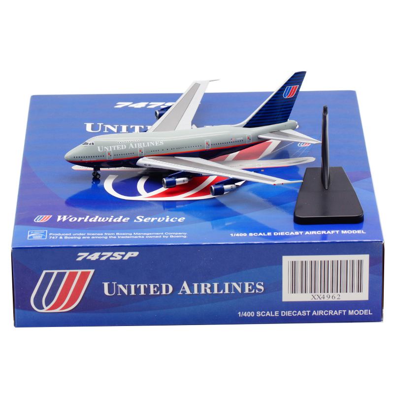 1/400 Scale B747SP N145UA United Airlines Diecast Plane Model Toy with