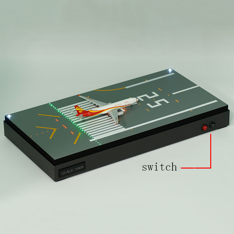 Aviation model 1: 400 scale airplane aircraft airplane model transparent display box with LED light scene collection gift